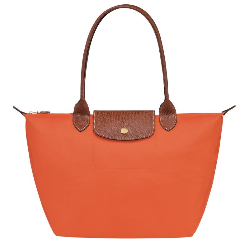 Orange Women\'s Longchamp Le Pliage Original M Tote Bags | 3615-KYGEJ