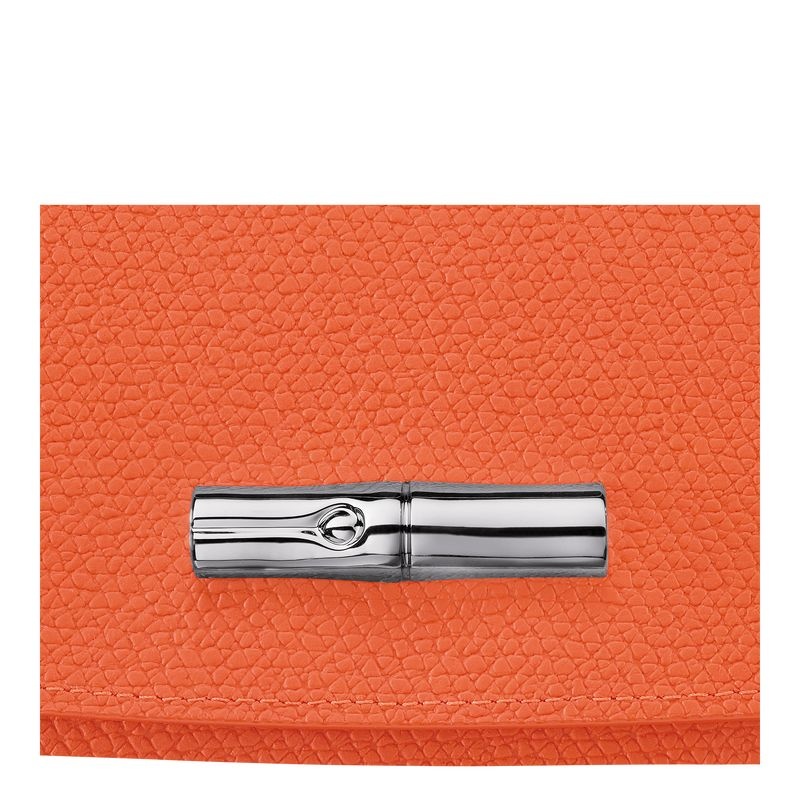 Orange Women's Longchamp Roseau Continental Wallet | 8072-DOSTU