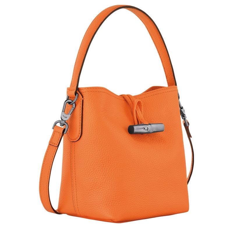 Orange Women's Longchamp Roseau Essential XS Bucket Bags | 8547-PYXGV