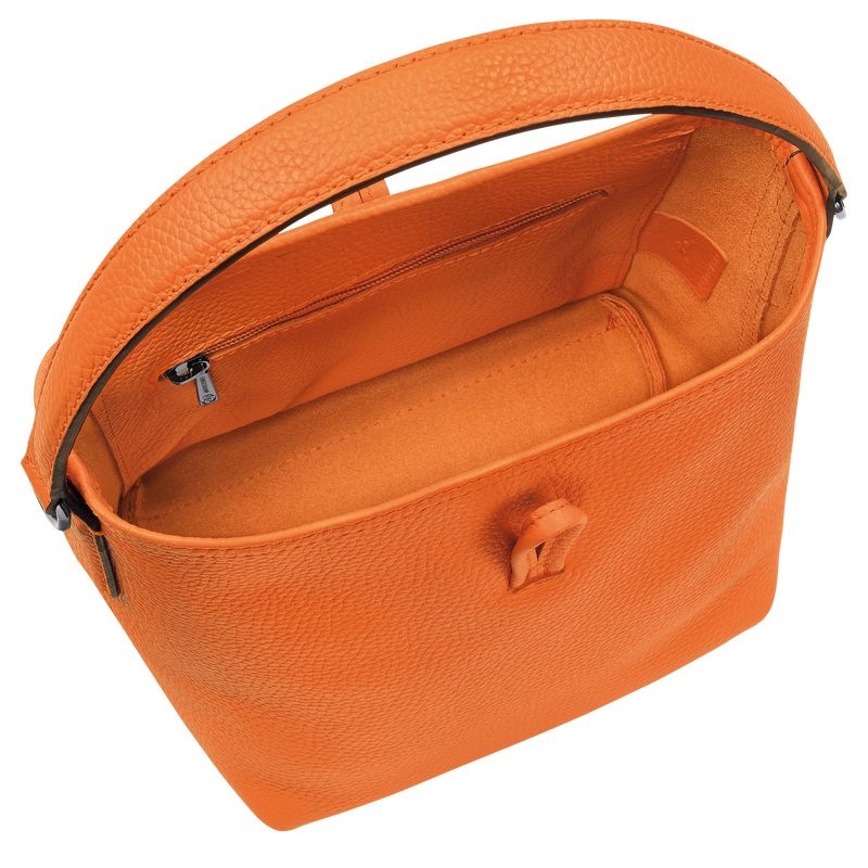 Orange Women's Longchamp Roseau Essential XS Bucket Bags | 8547-PYXGV