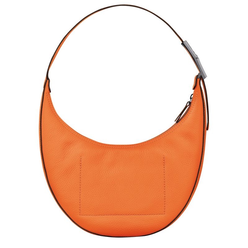 Orange Women's Longchamp Roseau Essential M Hobo Bag | 7691-FDEHM