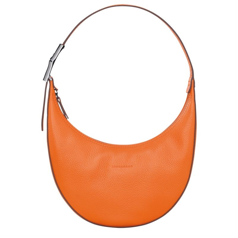 Orange Women\'s Longchamp Roseau Essential M Hobo Bag | 7691-FDEHM