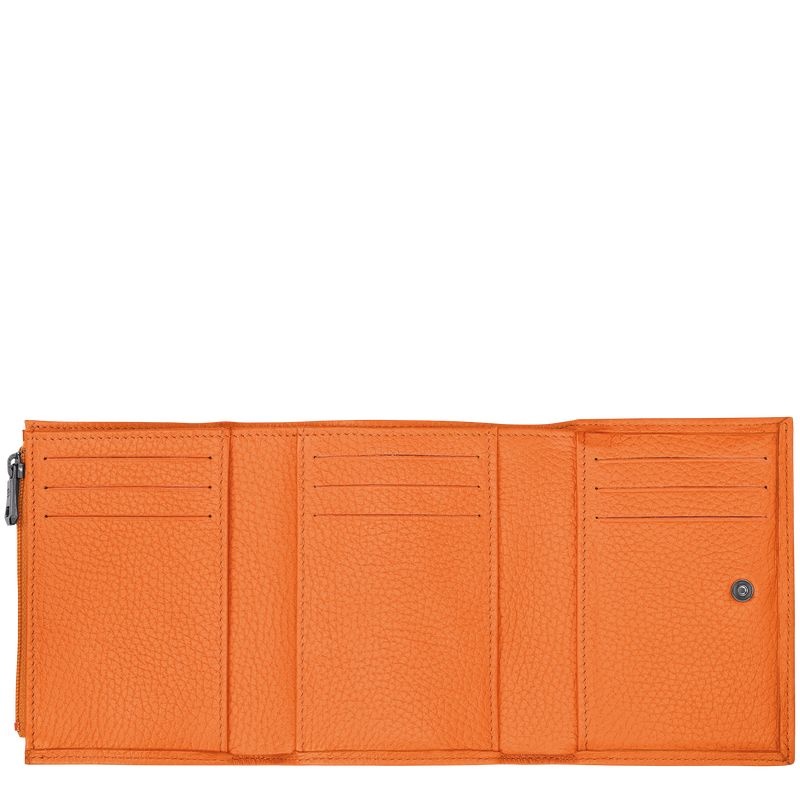 Orange Women's Longchamp Roseau Essential Wallet | 6935-HXZBY