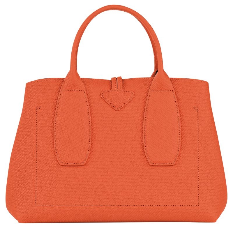 Orange Women's Longchamp Roseau M Handbag | 7629-ERVMD