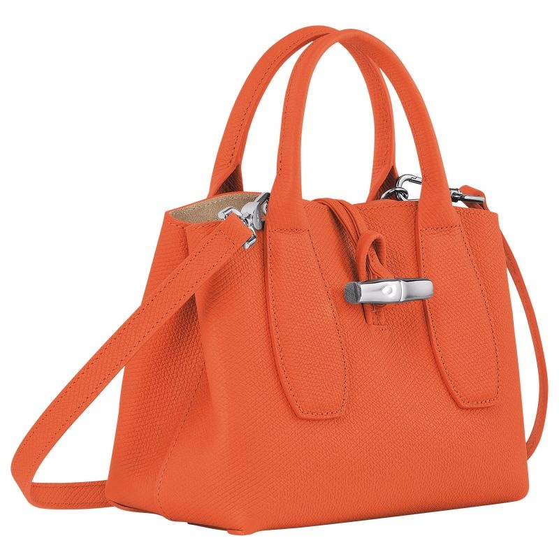 Orange Women's Longchamp Roseau S Handbag | 3426-DLYKG