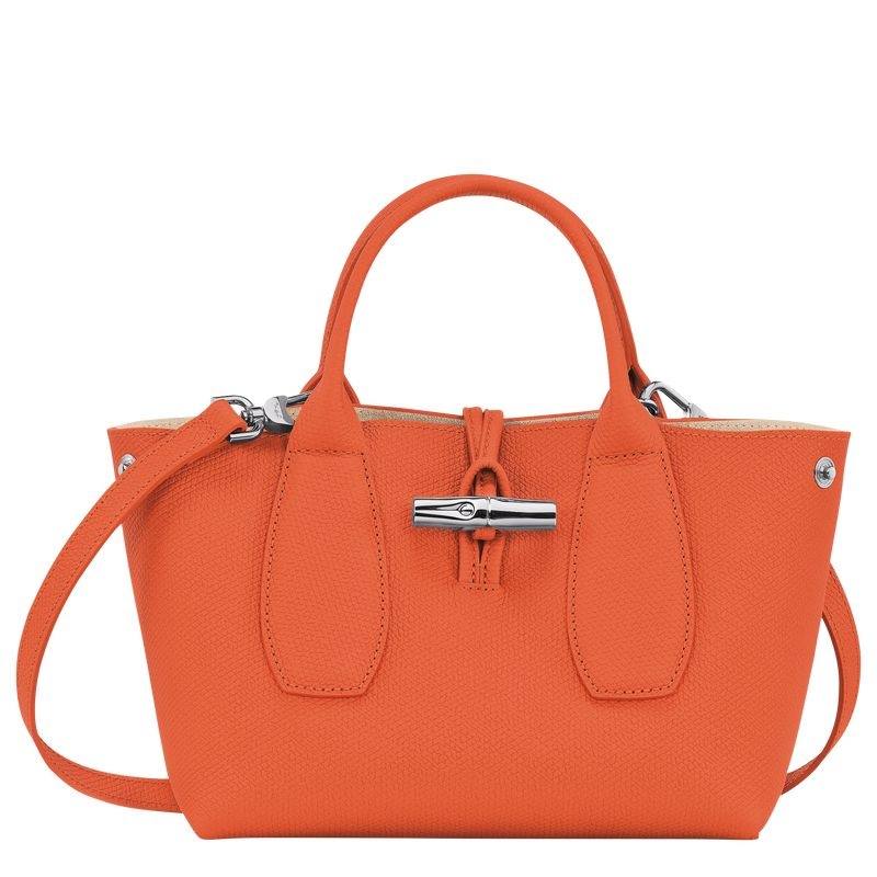 Orange Women's Longchamp Roseau S Handbag | 3426-DLYKG