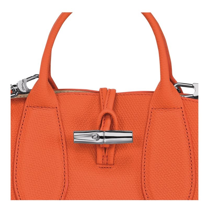 Orange Women's Longchamp Roseau S Handbag | 3426-DLYKG