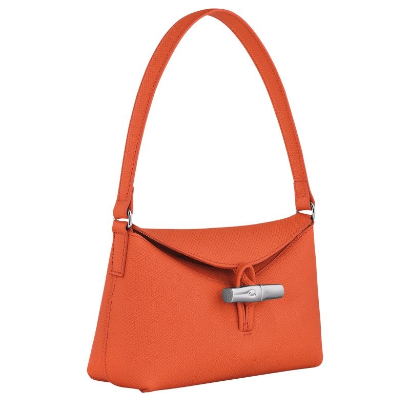 Orange Women's Longchamp Roseau S Hobo Bag | 4269-HGOSB