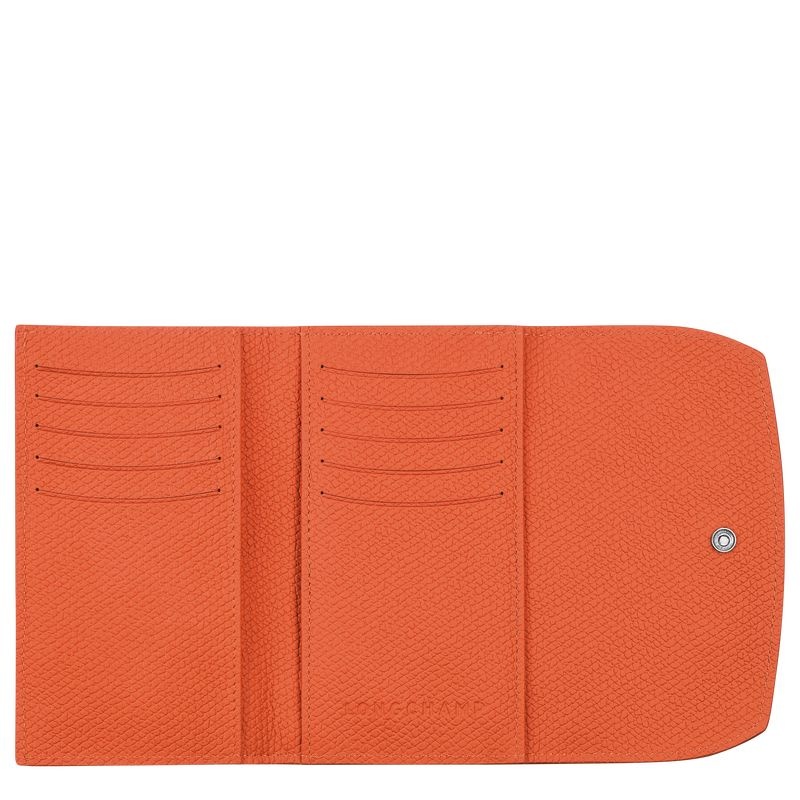 Orange Women's Longchamp Roseau Wallet | 8124-XTDQA