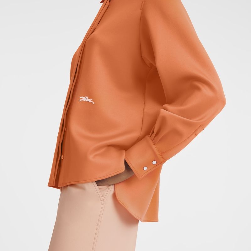 Orange Women's Longchamp Shirts | 0832-XIMLN