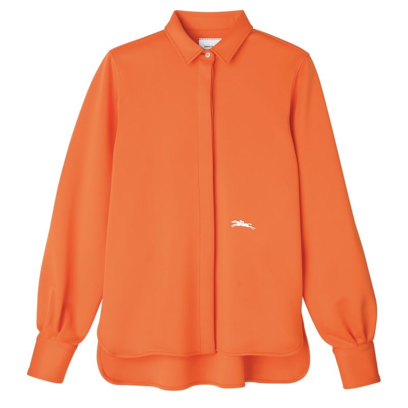 Orange Women\'s Longchamp Shirts | 0832-XIMLN