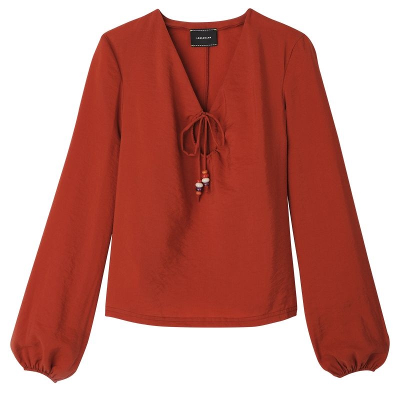 Orange Women\'s Longchamp Shirts | 3417-WDFMQ