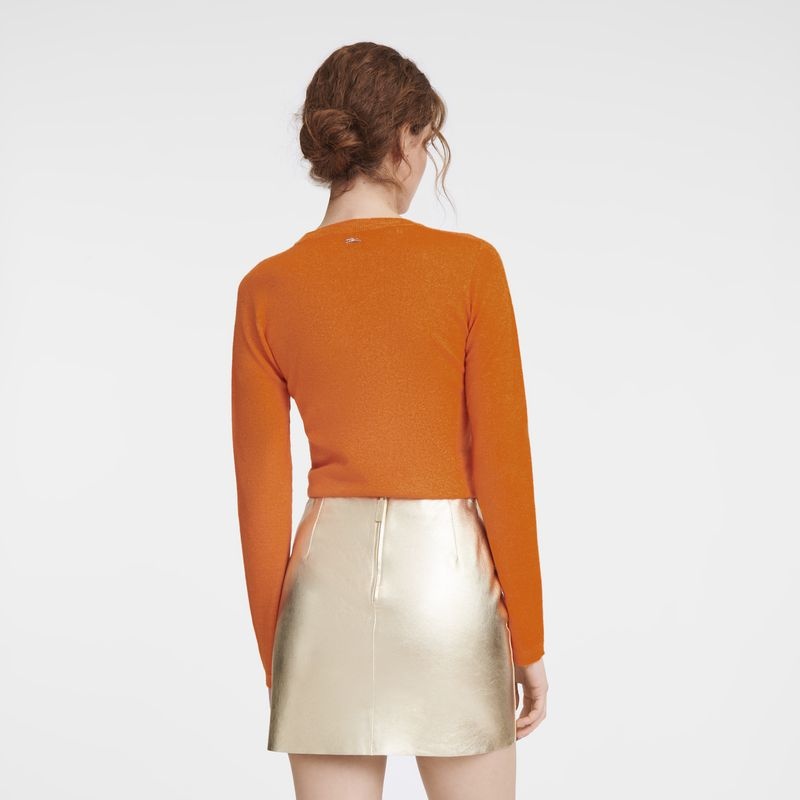 Orange Women's Longchamp Sweaters | 9207-WSCTU