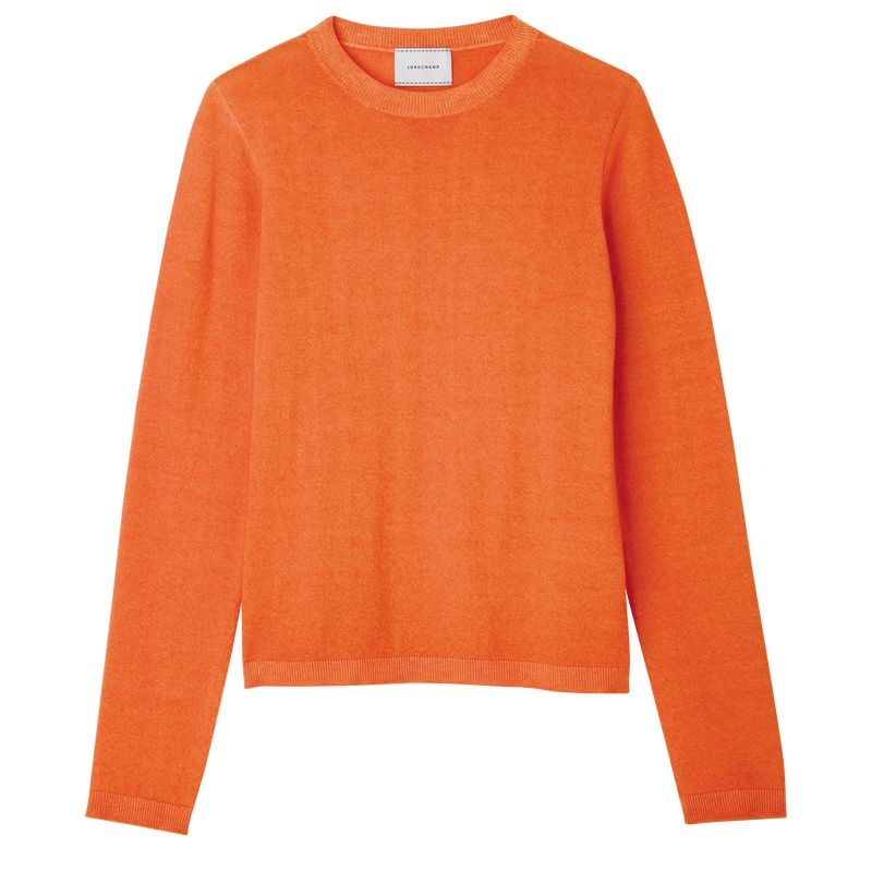 Orange Women\'s Longchamp Sweaters | 9207-WSCTU