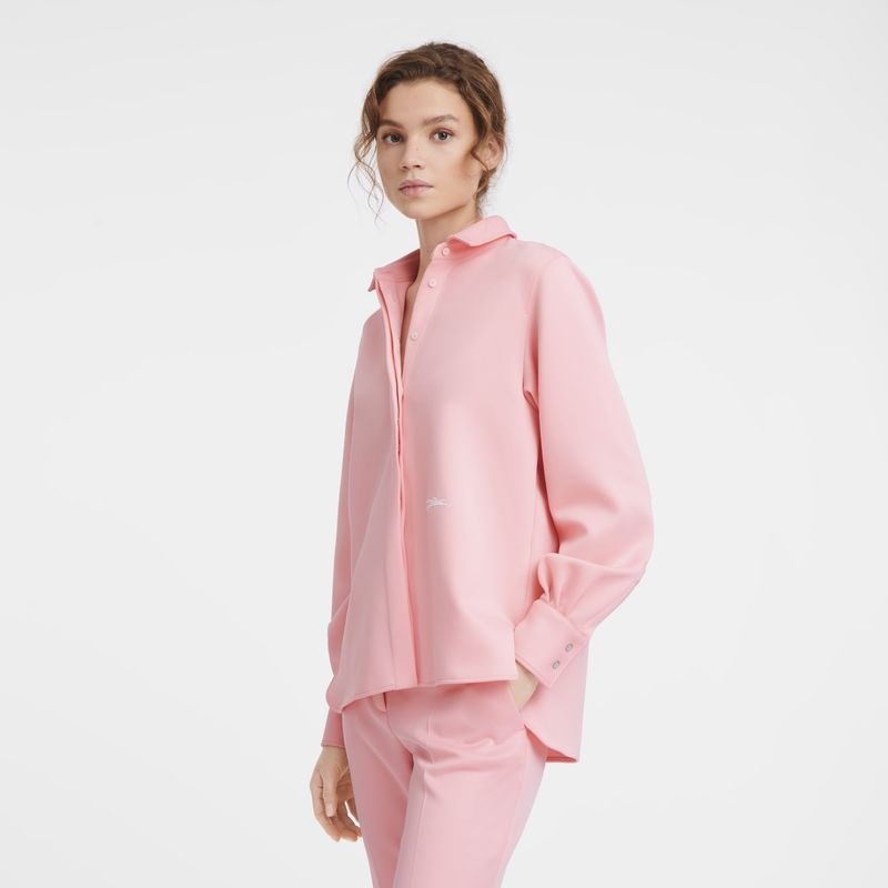 Pink Women's Longchamp Shirts | 9187-SEUZO