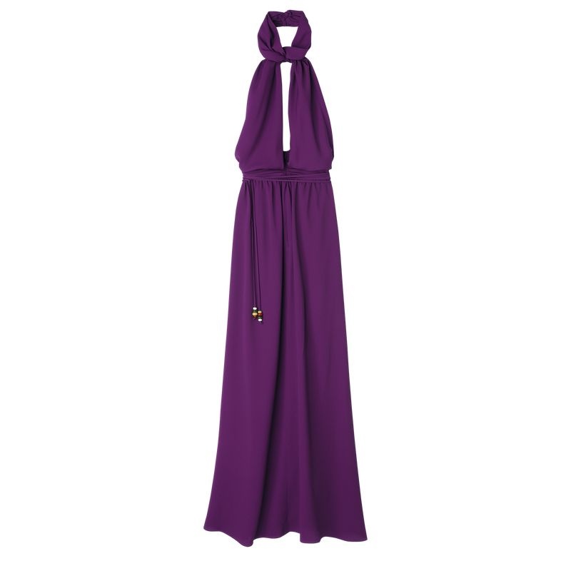 Purple Women\'s Longchamp Long Dress | 6719-PEZVU