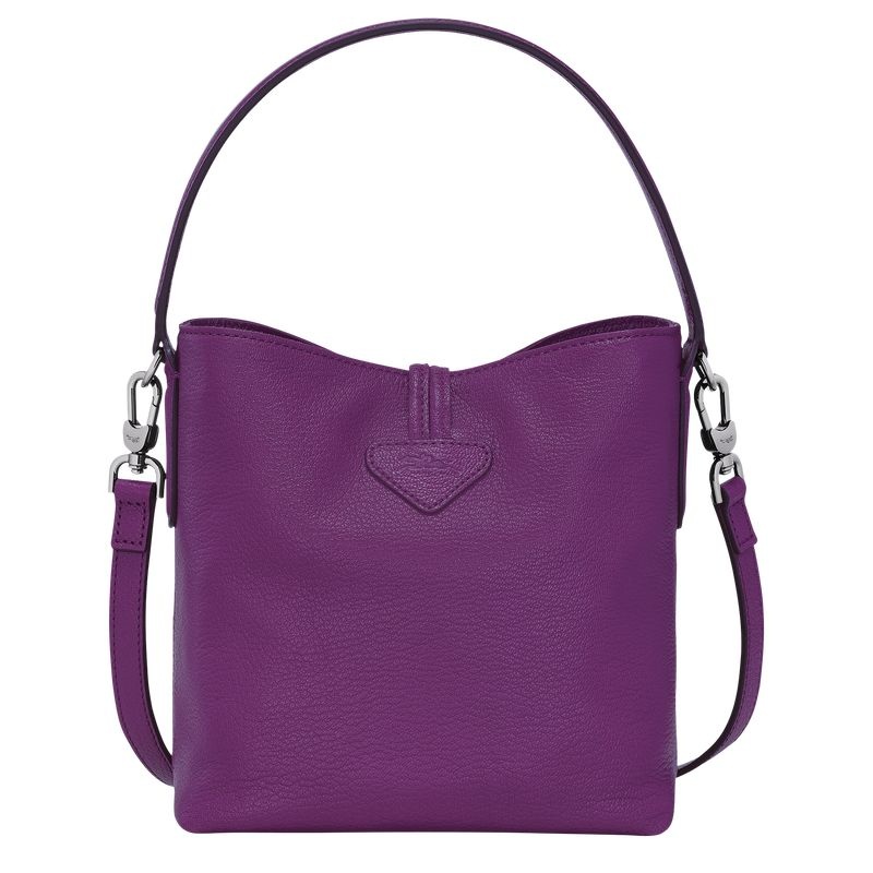 Purple Women's Longchamp Roseau XS Bucket Bags | 3618-NMDJR