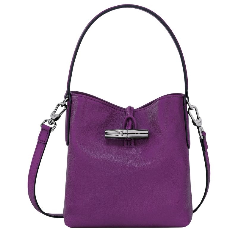 Purple Women\'s Longchamp Roseau XS Bucket Bags | 3618-NMDJR