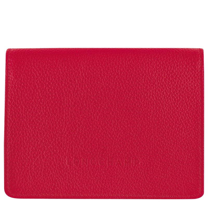 Red Women\'s Longchamp Le Foulonné Wallet | 2401-MVWYP