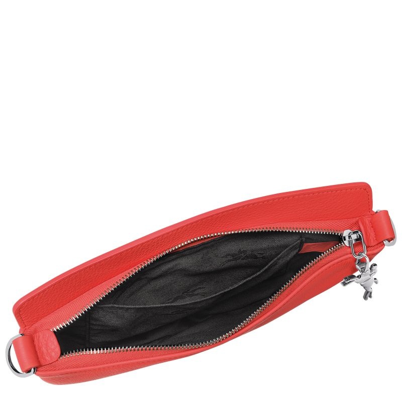 Red Women's Longchamp Smile S Shoulder Bags | 0528-SKZPE