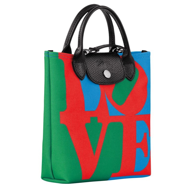 Red / Navy Women's Longchamp x Robert Indiana XS Crossbody Bags | 1980-AMQFB