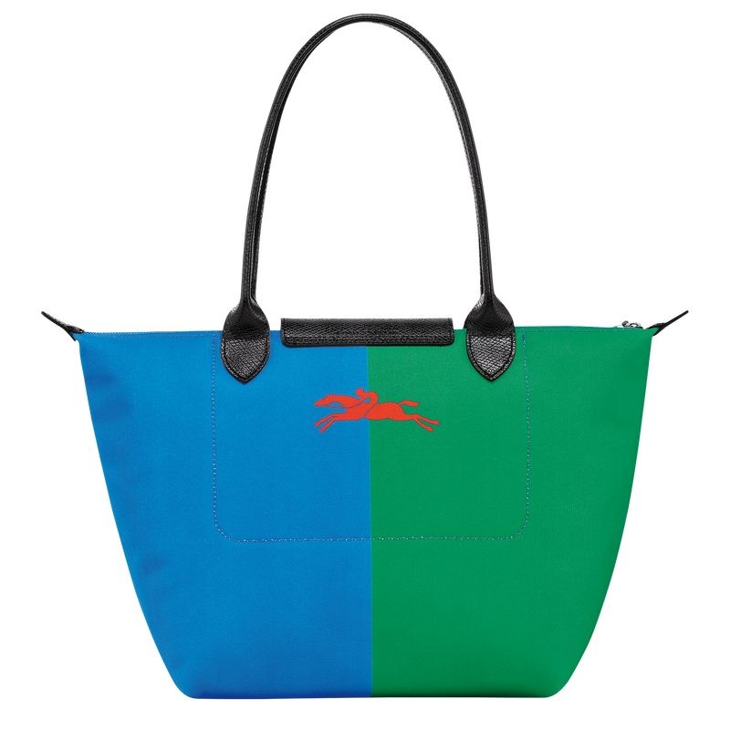 Red / Navy Women's Longchamp x Robert Indiana M Tote Bags | 2365-YPQRB