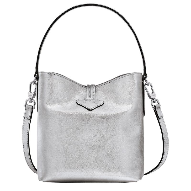 Silver Women's Longchamp Roseau XS Bucket Bags | 7231-GKZHE