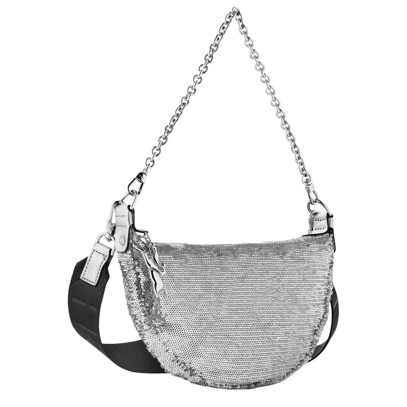 Silver Women's Longchamp Smile S Shoulder Bags | 4603-EHPCM