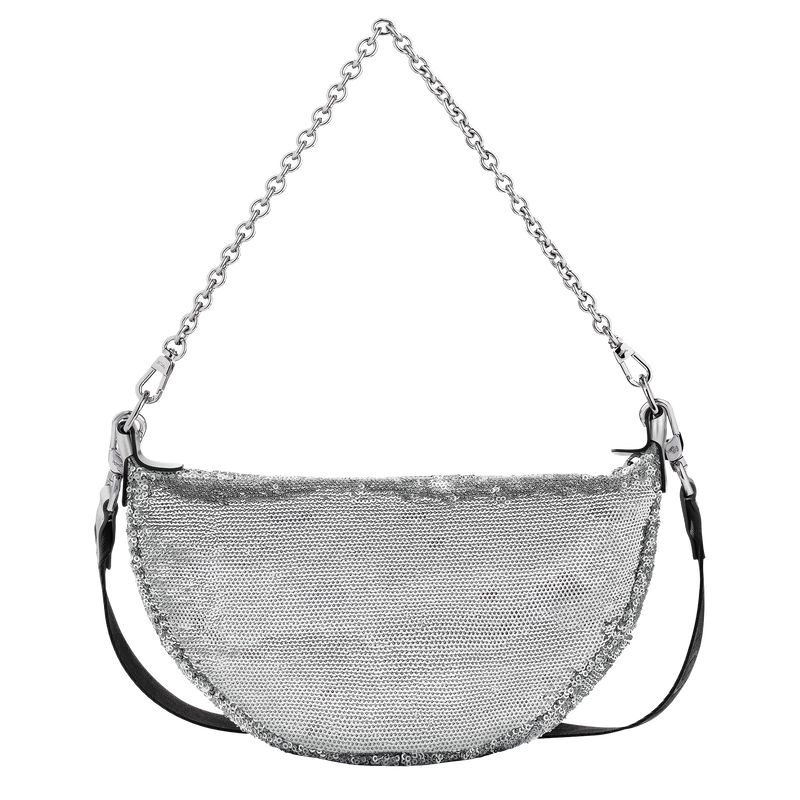 Silver Women's Longchamp Smile S Shoulder Bags | 4603-EHPCM