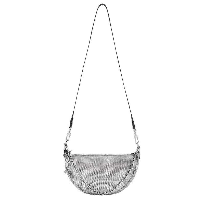 Silver Women's Longchamp Smile S Shoulder Bags | 4603-EHPCM