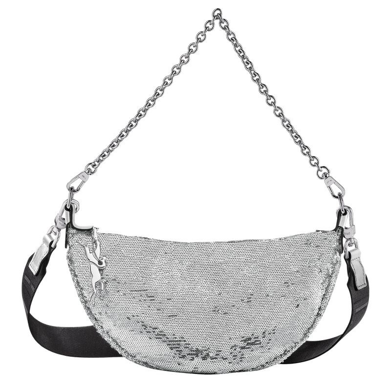 Silver Women\'s Longchamp Smile S Shoulder Bags | 4603-EHPCM