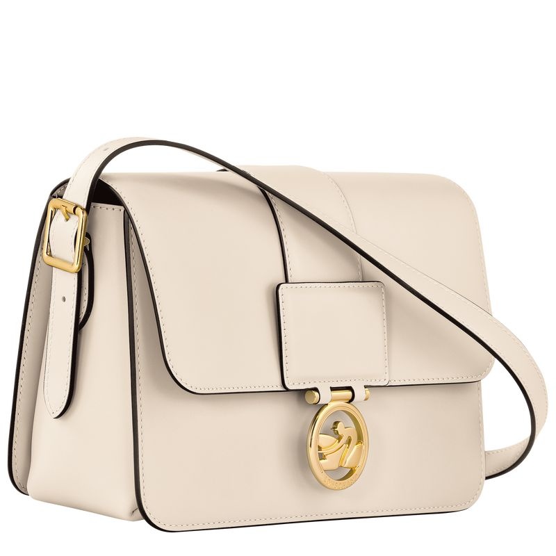 White Women's Longchamp Box-Trot M Crossbody Bags | 6340-GEDJU