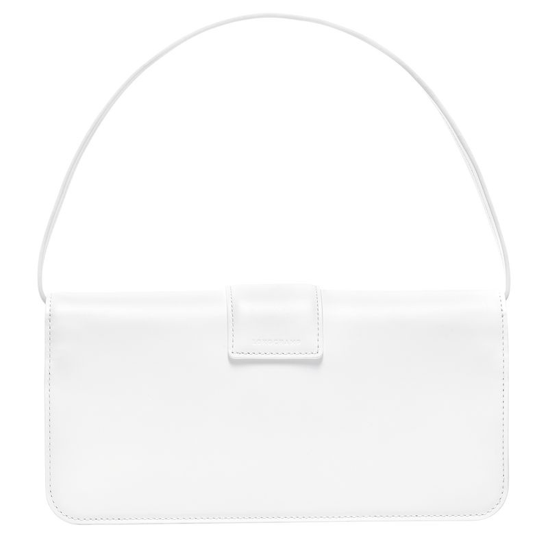 White Women's Longchamp Box-Trot M Shoulder Bags | 2781-HDCNL