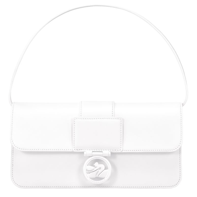 White Women\'s Longchamp Box-Trot M Shoulder Bags | 2781-HDCNL