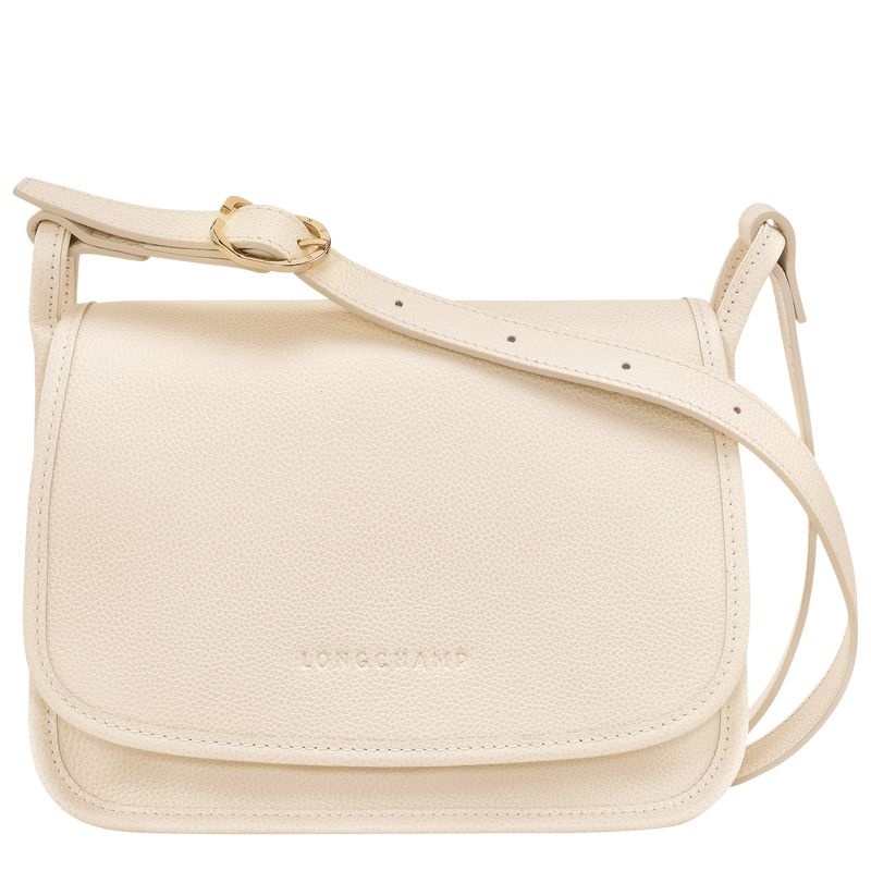 White Women\'s Longchamp Le Foulonné M Crossbody Bags | 6189-BNPMI