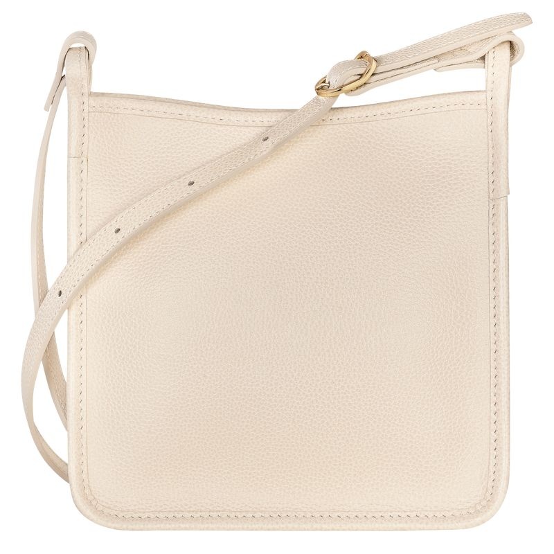 White Women's Longchamp Le Foulonné S Crossbody Bags | 9042-ICFQM