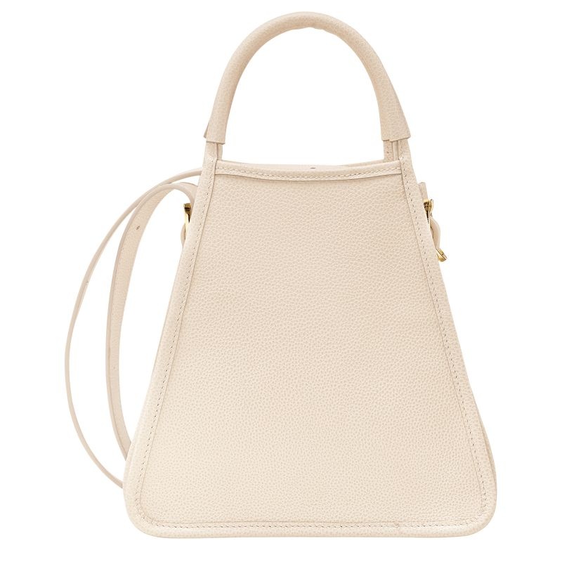 White Women's Longchamp Le Foulonné S Handbag | 8256-ZJNCK