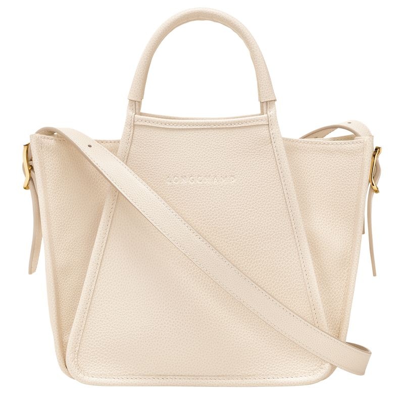 White Women's Longchamp Le Foulonné S Handbag | 8256-ZJNCK