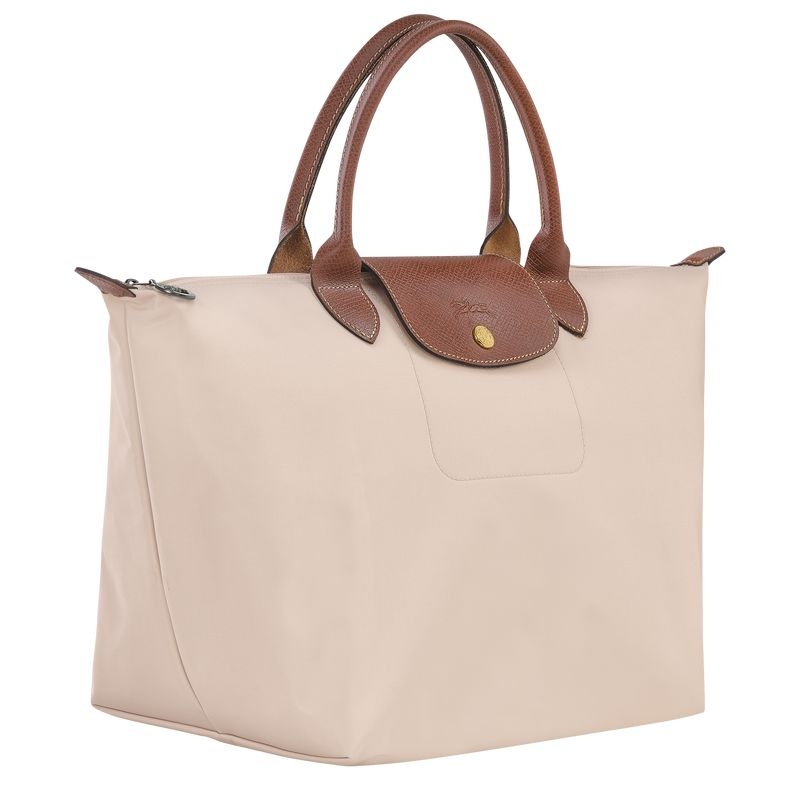 White Women's Longchamp Le Pliage Original M Handbag | 6123-PELCO