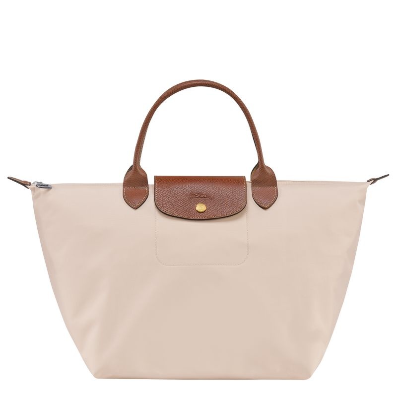 White Women\'s Longchamp Le Pliage Original M Handbag | 6123-PELCO