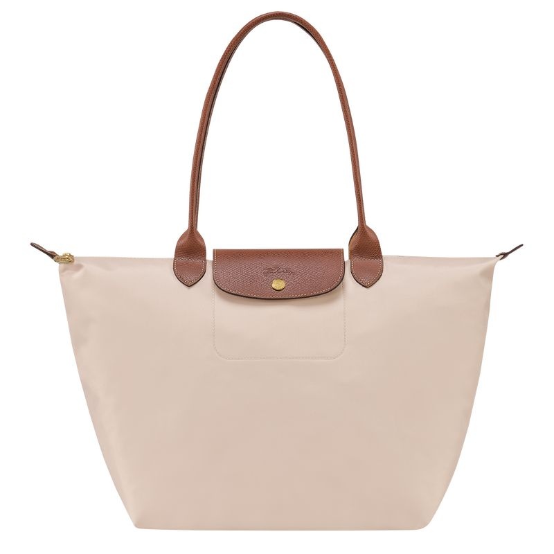 White Women\'s Longchamp Le Pliage Original L Tote Bags | 8315-RINWD