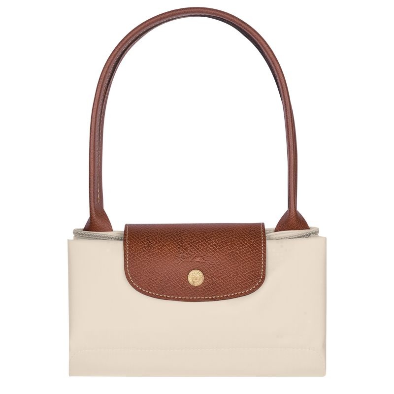 White Women's Longchamp Le Pliage Original M Tote Bags | 0146-XHLCY