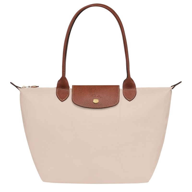 White Women\'s Longchamp Le Pliage Original M Tote Bags | 0146-XHLCY