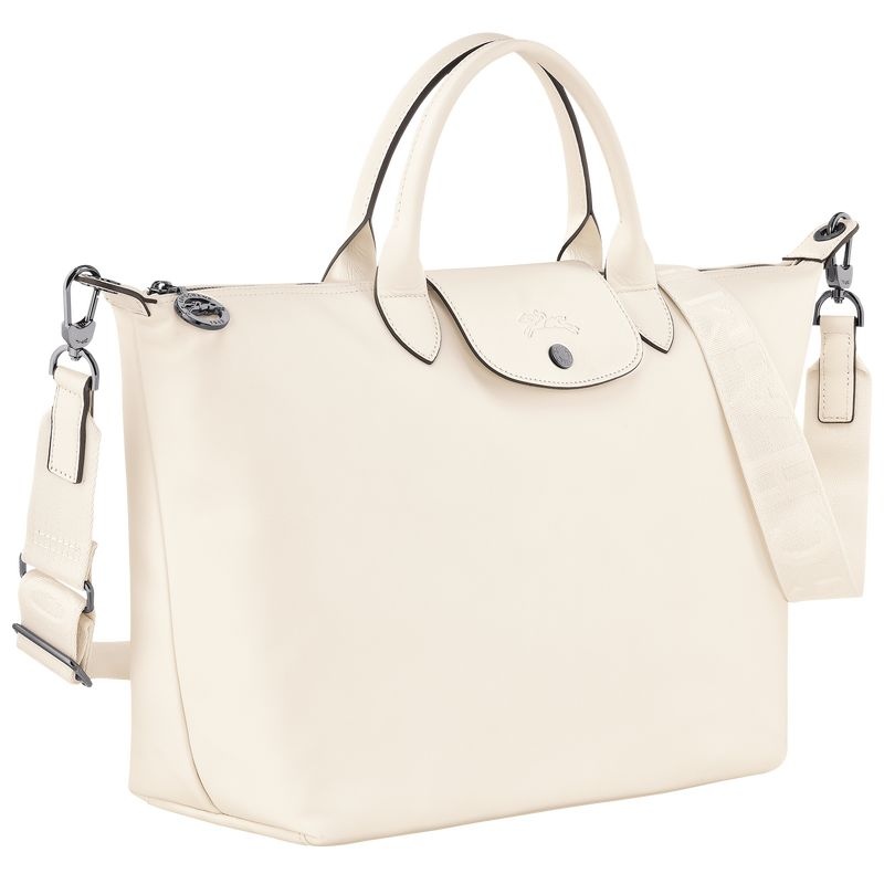 White Women's Longchamp Le Pliage Xtra L Handbag | 2418-AFTYM