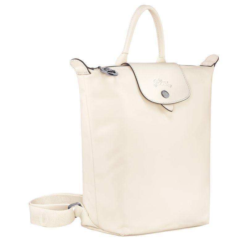 White Women's Longchamp Le Pliage Xtra S Backpacks | 2196-QBEYS