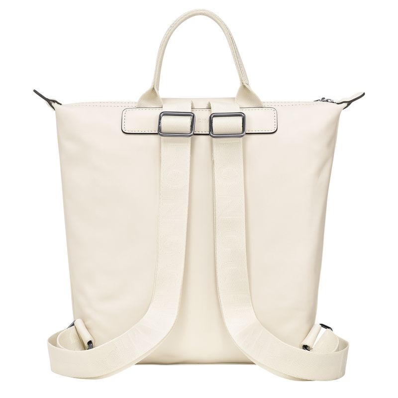 White Women's Longchamp Le Pliage Xtra S Backpacks | 2196-QBEYS