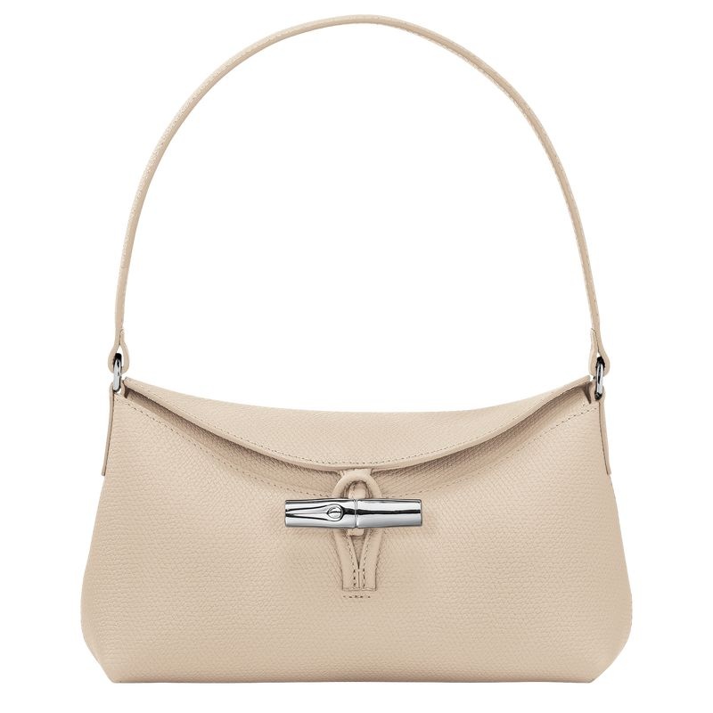 White Women\'s Longchamp Roseau S Hobo Bag | 6412-VTIQJ