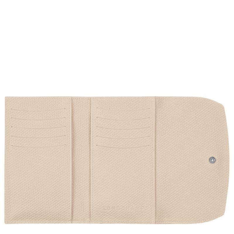 White Women's Longchamp Roseau Wallet | 6901-IXWOY