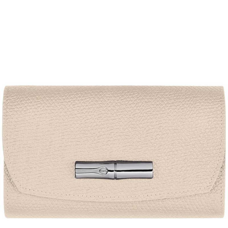 White Women\'s Longchamp Roseau Wallet | 6901-IXWOY