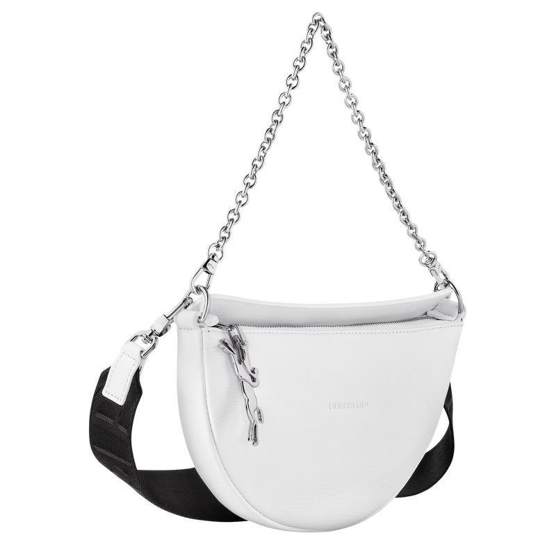 White Women's Longchamp Smile S Shoulder Bags | 2094-NABIS